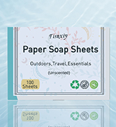 Tisnxiy 300 Sheets-Paper Soap Sheets for Hand Washing-Unscented,Rose,Aloe Portable Disposable Tra...