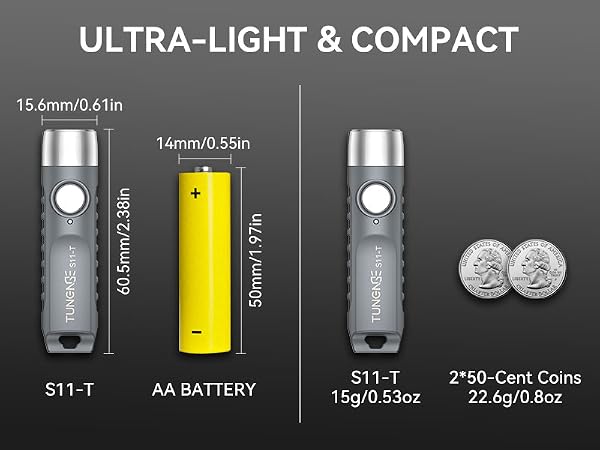 Compact flashlight