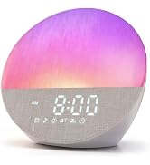 Stillstorm Hatch Alarm Clock, Fabric Dimmable Night Light for Heavy Sleepers, Sunrise Wake Up Lig...
