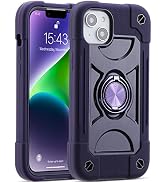 MARKILL Compatible with iPhone 14 Case/iPhone 13 Case 6.1 Inch with Built-in 360°Rotating Ring St...