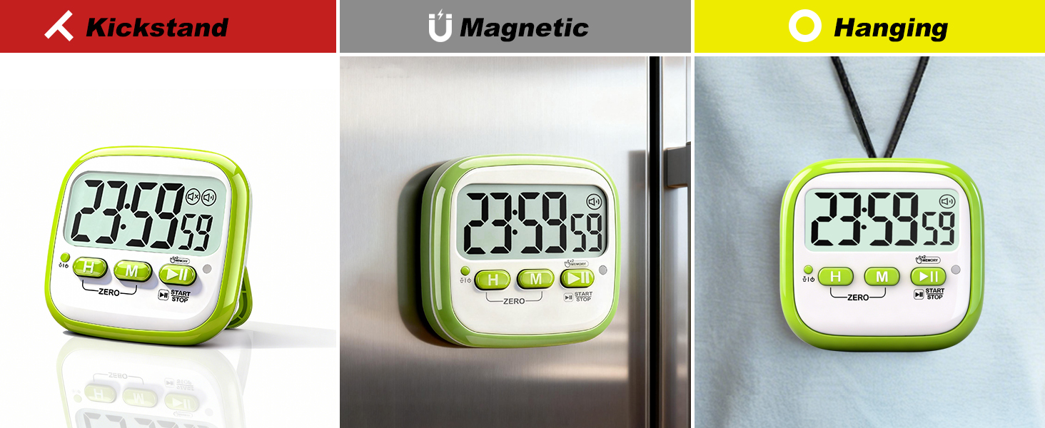 Digital timer with three mounting options
