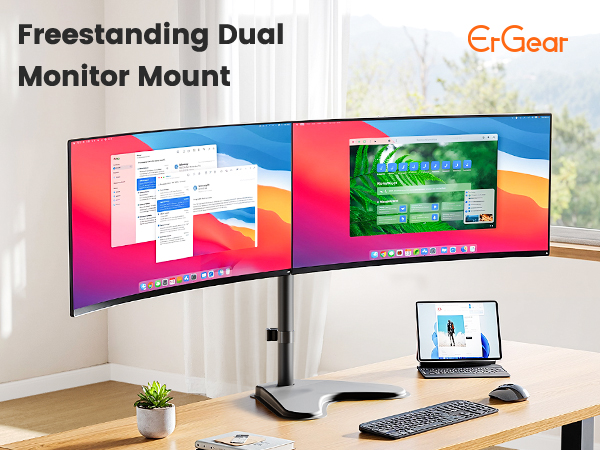 dual monitor arm