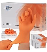FINITEX Nitrile Disposable Latex-Free Gloves Orange - 3.5mil 1000PCS Powder-Free Gloves Cleaning ...