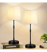 Cordless Table Lamps Set of 2 – Battery Operated Lamp with 7500mAh Rechargeable Battery, Stepless...