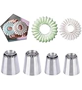 RoseFlower 4 PCS Large Piping Tips Set - Grade Stainless Steel Big Piping Nozzles Kit for Pastry ...