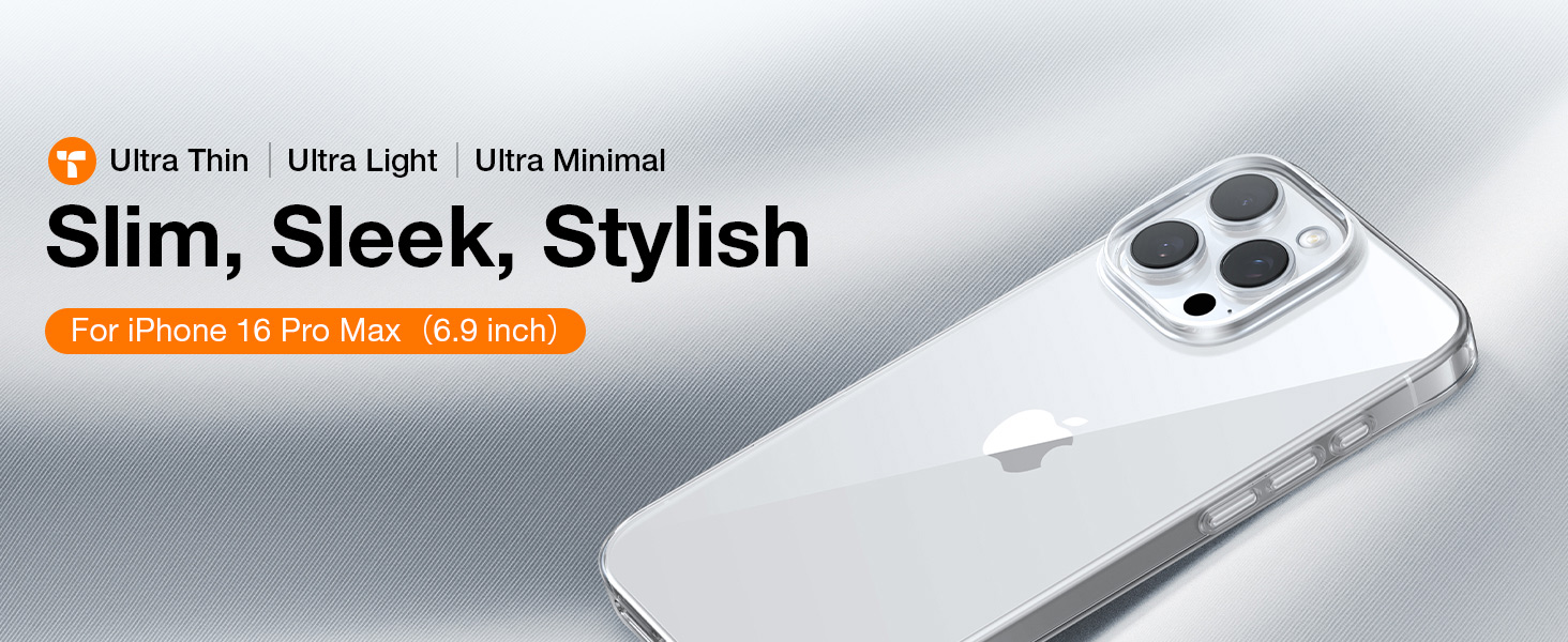 torras iphone 16 pro max case clear