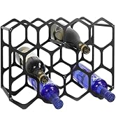 AT-VALY Countertop Wine Rack,Durable and Sturdy Freestanding 14 Bottle Wine Holder for Home Decor...