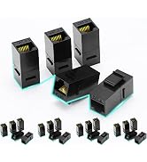 Rapink RJ45 Coupler Inline Keystone Jack, Female to Female RJ45 Keystone Coupler 25 Pack for Ethe...