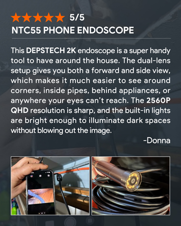 DEPSTECH Endoscope Borescope Camera with Light