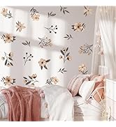 Boho Flower Wall Decals - Watercolor Wildflower Wall Art, Girls & Kids Room Decor
