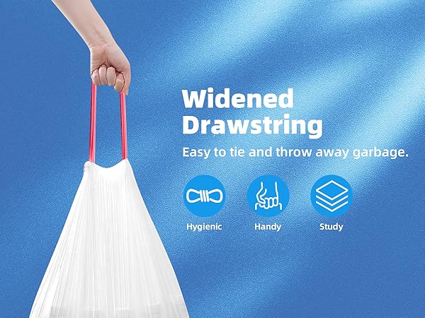 13 Gallon Kitchen Drawstring Trash Bags