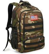Bunnychill Tactical Backpack for Boys Men, 30L Kids Camo Backpack for School, 4 Compartments Teen...