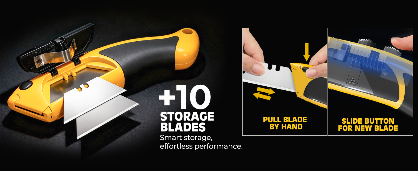 Auto Reolad knife with 10 blades