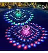 Askyli Floating Pool Lights Solar Powered, 2026 Upgraded Dynmaic LED Color Changing Solar Pool Li...