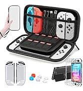 HEYSTOP Switch OLED Model Carrying Case, 9 in 1 Accessories Kit for 2021 Nintendo Switch OLED Mod...