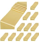 LuoluoHouse Set of 12 Light Gold Satin Table Runner 12x108 inch Light Gold Table Runner for Weddi...