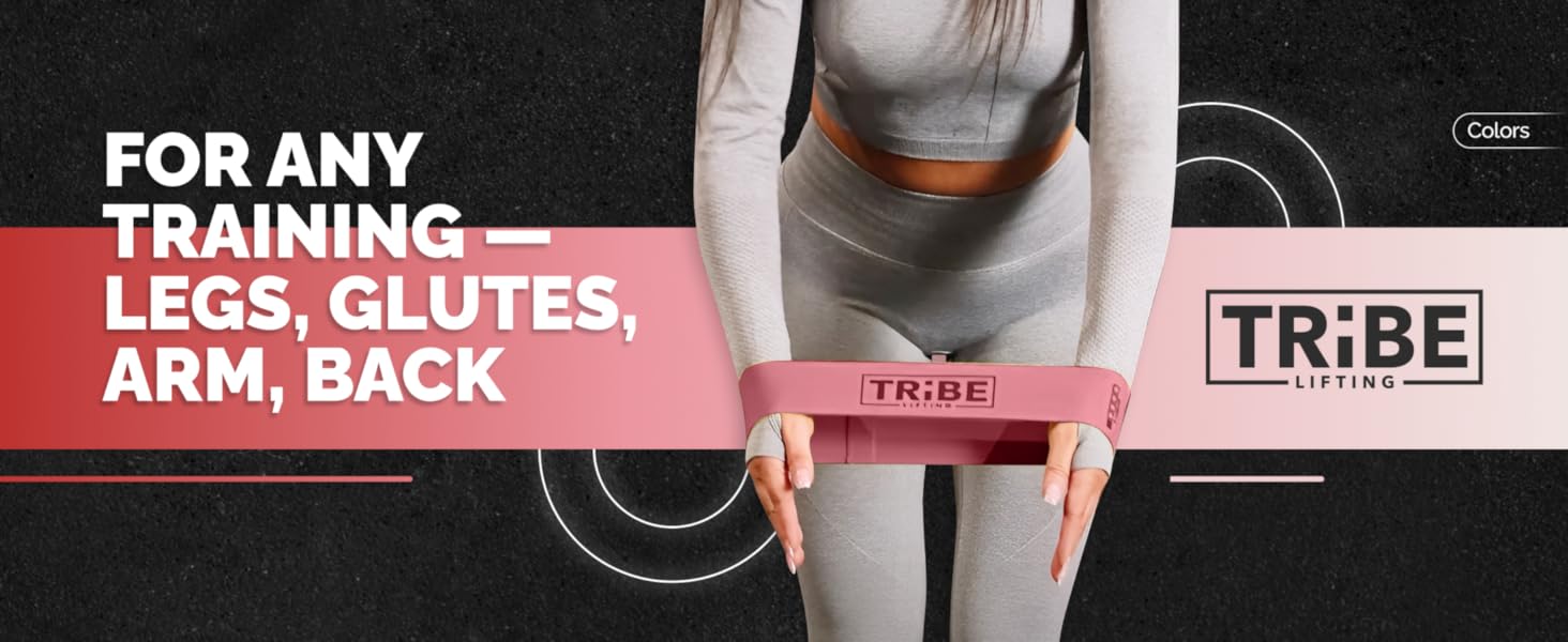 Colors of Tribe Lifting Leg Resistance Bands for Working Out