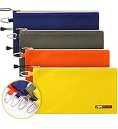Utility Canvas Zipper Tool Bag - Heavy Duty Tools Pouch with Carabiner, Multi-Purpose Storage Org...