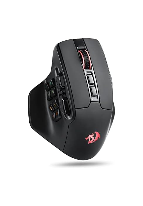 Redragon M811 PRO Wireless MMO Gaming Mouse, 15 Programmable Buttons RGB Gamer Mouse w/Ergonomic ...