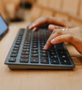 Cherry KW 7100 MINI BT, Compact Wireless Multi Device Keyboard with 3 Bluetooth Channels, Slim De...