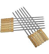 Blue Donuts 17 Inch Brazilian Skewers for Grilling - 12 Pack of Kabob Skewers, Stainless Steel Sk...