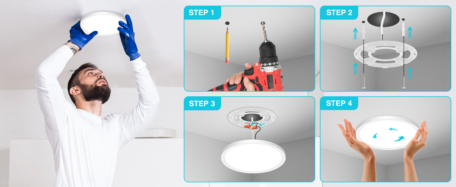 led lights flush mount dust proof waterproof