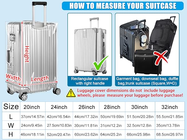 Clear PVC Suitcase Cover Tough Protector