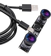 ELP 4MP Dual Lens USB Camera Wide Angle Synchronization PC Camera High Speed 1080P 60fps Lightbur...