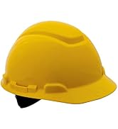 3M Non-Vented Hard Hat with Ratchet Adjustment, Yellow