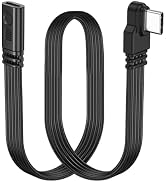 LANMINGLEL Short 90 Degree USB Type C 2.0 Flat Cable,PD 65W USB C 2.0 Fast Charge Cord,Data & Fas...