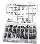 OCR 24Value 500pcs Electrolytic Capacitor Assortment Box Kit Range 0.1uF-1000uF
