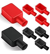 Battery Post Cover 8 Pcs, Battery Terminal Caps Isolate Soft Rubber, Battery Terminal Cover Top P...