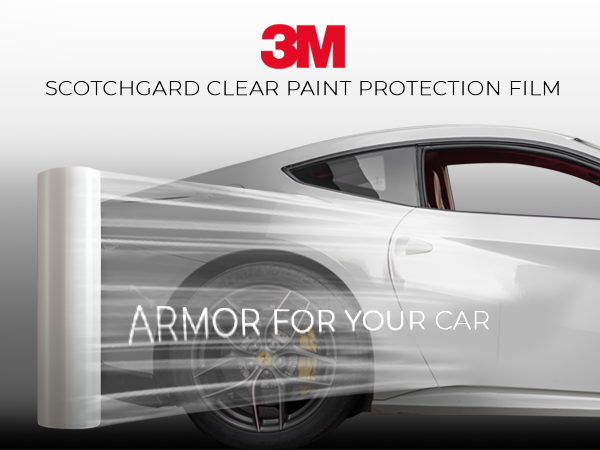 3M Scotchgard Clear Paint Protection Film cut to any size and shape required, transparent top-coat