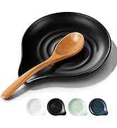 Herogo Spoon Rest Set for Kitchen Stove Top, 5.1" Ceramic Cooking Utensil Spatula Ladle Holder, K...