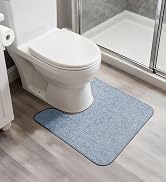 Bosap Toilet Rugs U Shaped Bathroom Rug,Machine Washable Non Slip Quick Dry Super Absorbent Ultra...