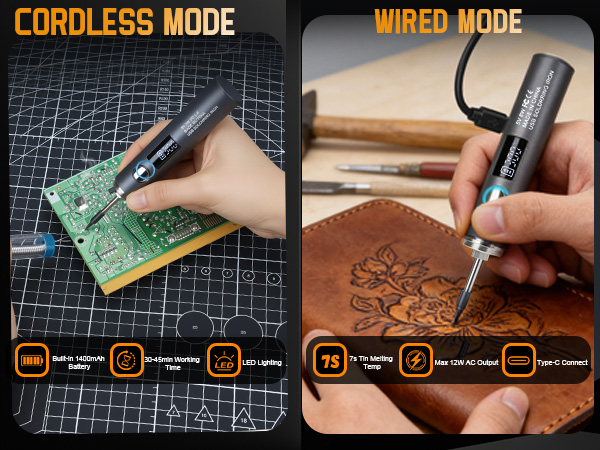 cordless soldering iron
