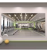 LOAAO Home Gym Mirror, 48"x30"-3 PCS Gym Mirrors for Wall, Frameless, Tempered Glass, Large Worko...