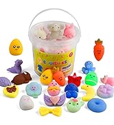 KINGYAO Easter Mochi Squishies, 24 pcs Easter Basket Stuffers Easter Egg Fillers for Toddler Kids...