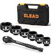 7-Piece Oil Filter Socket Wrench Set, 3/8'' Drive Oil Filter Cap Removal Tool, Oil-change Kit wit...