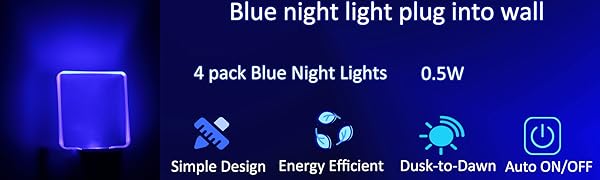 Blue Night Light Plug In