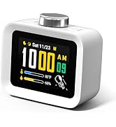 AIRIVO Alarm Clock, Colorful LCD Display with 8 Visual Themes, 4 Digital Alarms with 30 White Noi...
