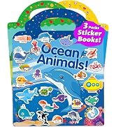 Walenced Reusable Sticker Book for Toddlers 2-4 Years, 3 Sets Stickers for Kids, Toddler Sticker ...