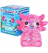 Axolotl Squishy Stress Ball, Soft TPR Slow Rising Squeeze Toy, Cute Axolotl Fidget Toy for Stress...