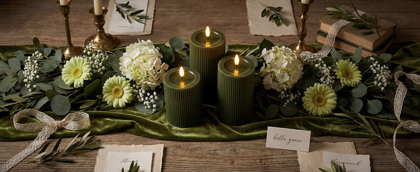 wedding centerpiece green decor