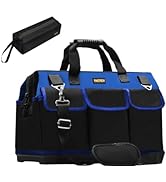 FASTECH 22 Inch Bottom Tool Bag With Wide Mouth For Tool Storage, Carrier and Organizer, Heavy Du...