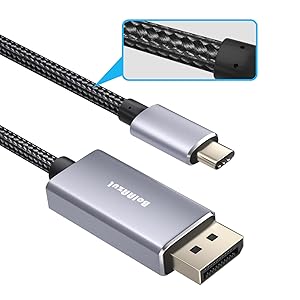 BolAAzuL USB Type C/Thunderbolt 3/4 to DP DisplayPort 1.4 Cable for iPhone 15,Dell,HP,Lenovo