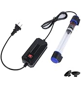 9W UVC Aquarium Light for Fish Tank and Pond – Quartz Tube Waterproof UV Lamp, Water Clarifier fo...