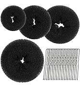 Teenitor Hair Donut, Hair Bun Maker, Black(Extra-large, Large, Medium and Small)