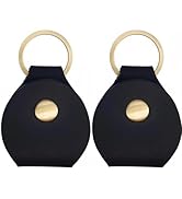 CALFOVERA 2PCS Cowhide Guitar Pick Keychain Holder Portable Plectrum Bag Genuine Leather Key Fob ...