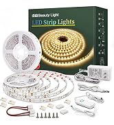 Led Strip Lights 50.5ft Warm White Dimmable Led Light Strip Flexible Rope Lights Kits with 24v Et...